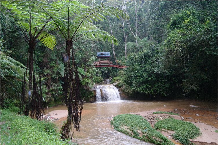 Parit Waterfalls in Cameron Highlands in Peninsular Malaysia