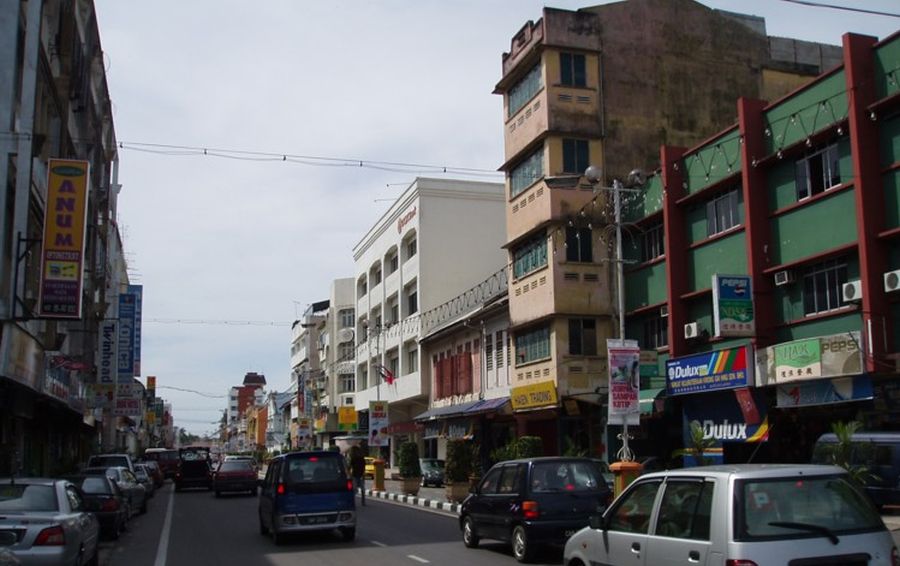 Jalan Temenggong in Kota Bharu on the East Coast of Peninsular Malaysia