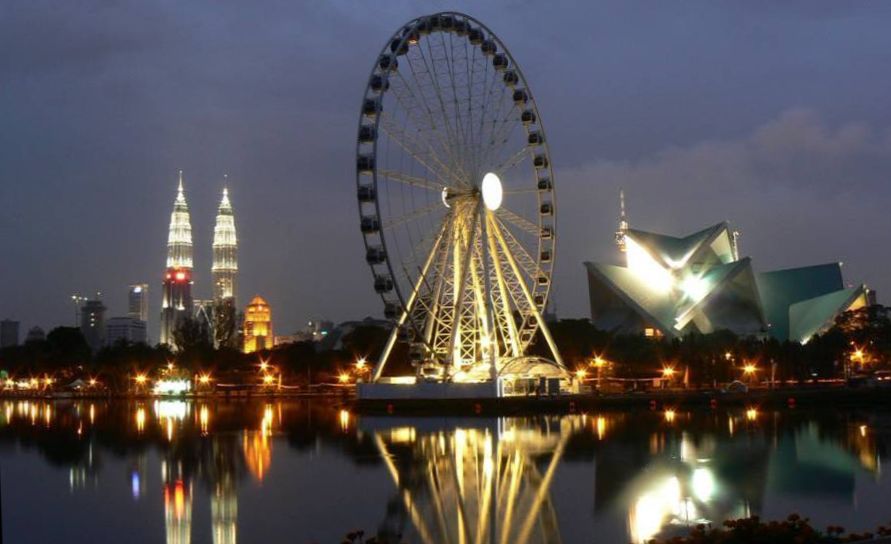 Kuala Lumpur illuminations at night