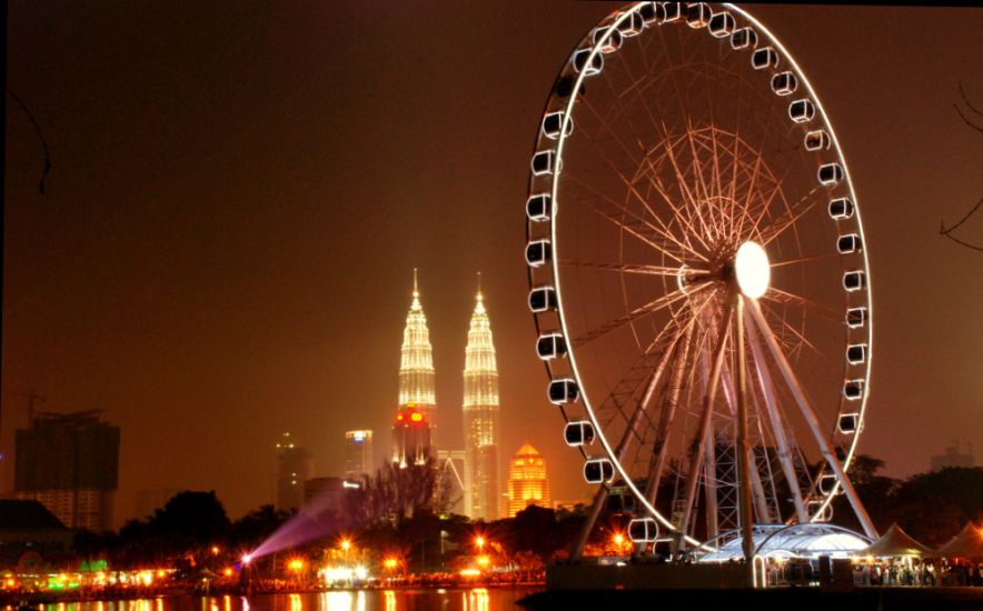 Kuala Lumpur illuminations at night