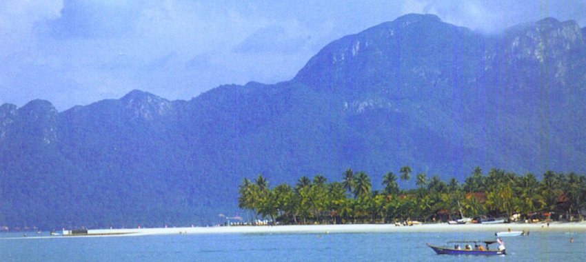 Beach , jungle and mountains on Pulau Langkawi