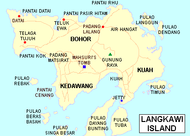 Map of Langkawi Island
