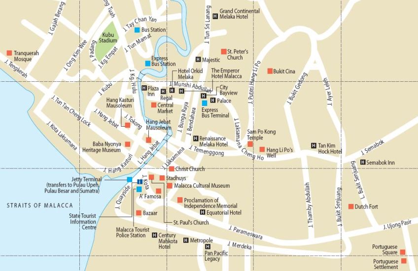 Map of Malacca / Melaka