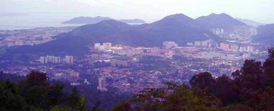 View of Georgetown from Penang Hill ( Bukit Bendera, Flagstaff Hill )