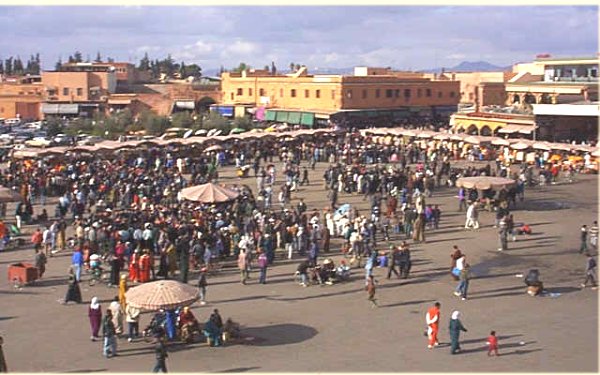 Djima el Fna, Market Square in Marrakesh, Morocco