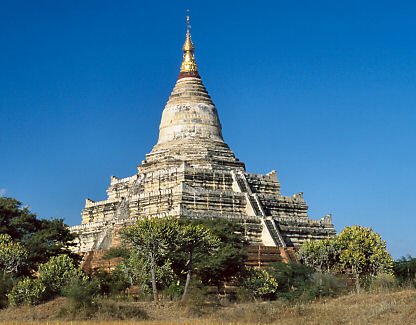 Shwesandaw Temple in Bagan in central Myanmar / Burma