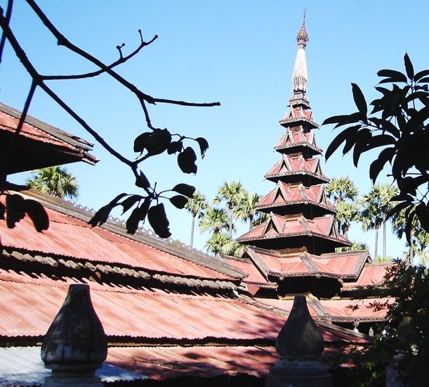 Bagaya Kyaung Monastery at Ancient city of Inwa near Mandalay