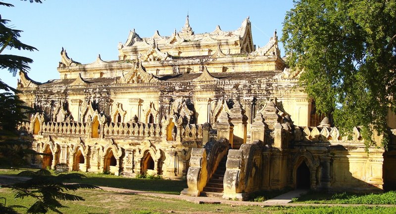 Maha Aungmye Bonzan Monastery at Ancient city of Inwa near Mandalay
