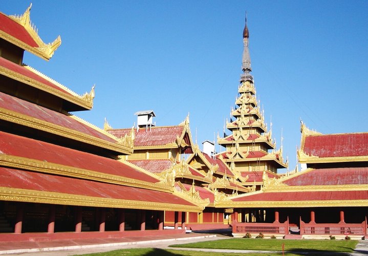 Royal Palace Complex in Mandalay in northern Myanmar / Burma