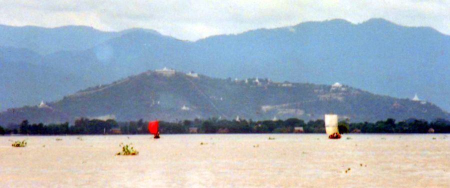 Mandalay Hill from the Irrawaddy River