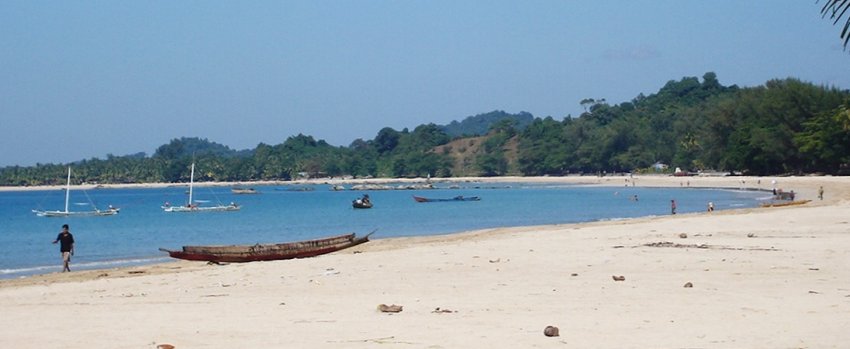 Boats at Ngapali Beach