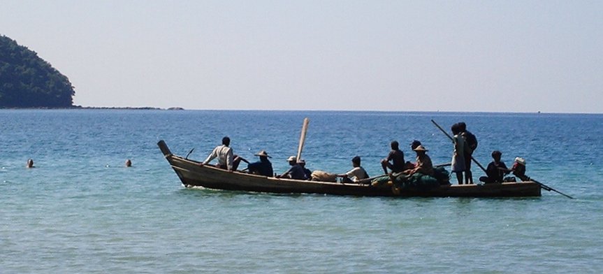 Fishing Boat off Ngapali Beach