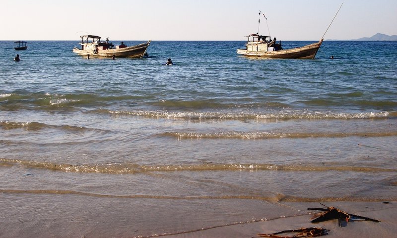 Fishing Boats off Ngapali Beach