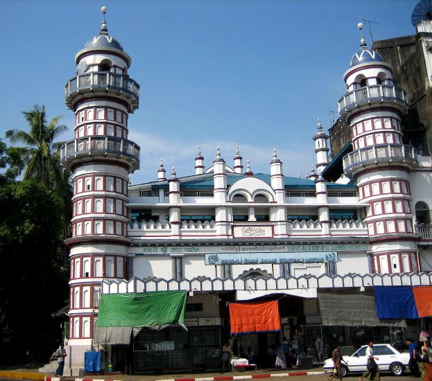 Bengali Sunni Jameh Mosque in Yangon ( Rangoon ) in Myanmar ( Burma )