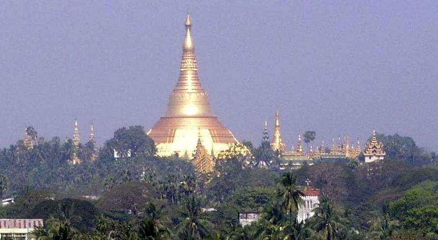 Shwedagon Paya in Yangon ( Rangoon ) in Myanmar ( Burma )