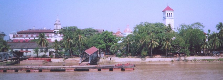 Waterfront at Yangon ( Rangoon ) in Myanmar ( Burma )