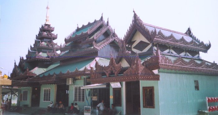 Burmese style Temple at Yele Paya at Kyauktan in Myanmar ( Burma )