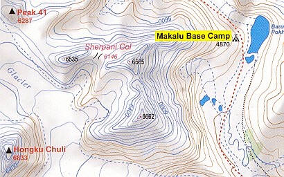 Makalu Base Camp - location map
