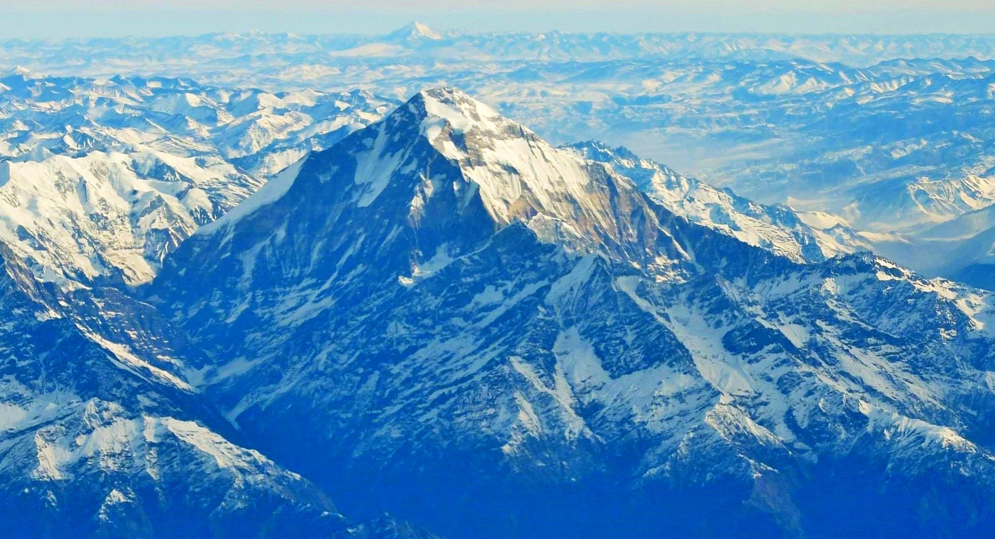Aerial view of Mount Dhaulagiri