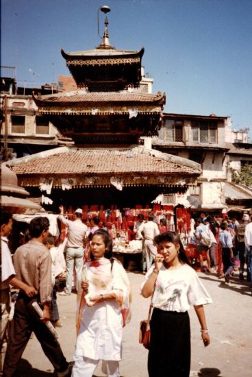 Pagoda-style Temple at Asan in Kathmandu
