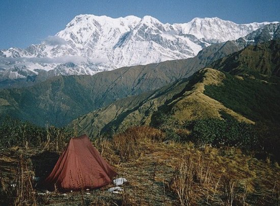 Annapurna South and Annapurna 1 from Korchon