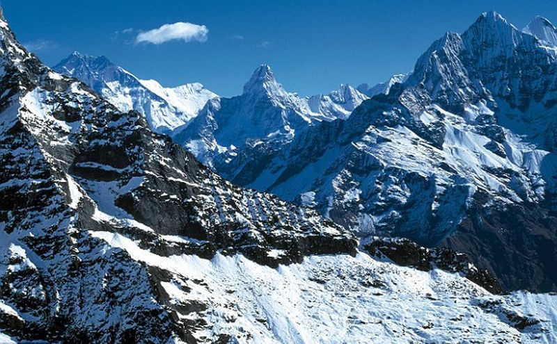 Mount Everest, Ama Dablam and Kang Taiga
