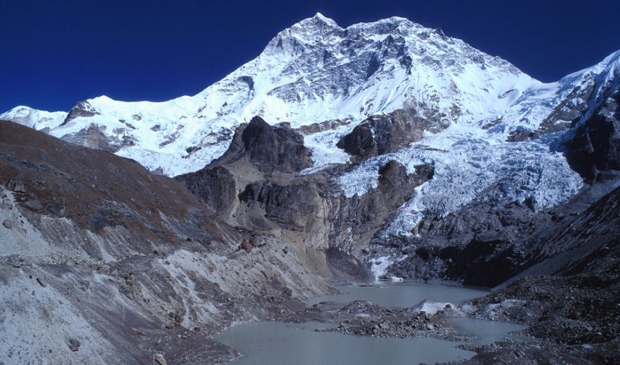 Mount Makalu in the Nepal Himalaya - the world's fifth highest mountain