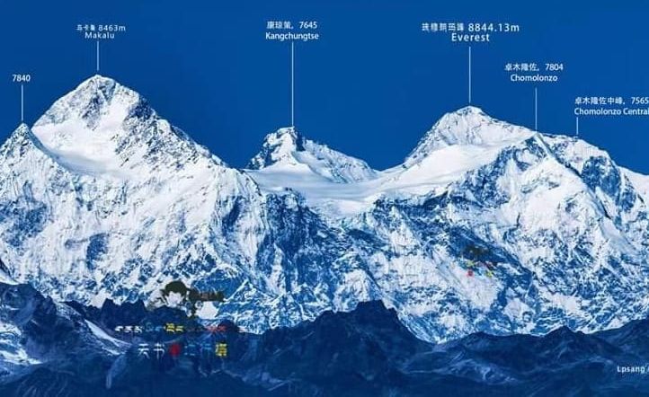 Lhotse and Everest from Makalu