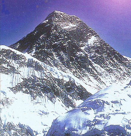Everest summit from Kala Pattar in Nepal - highest mountain in the world