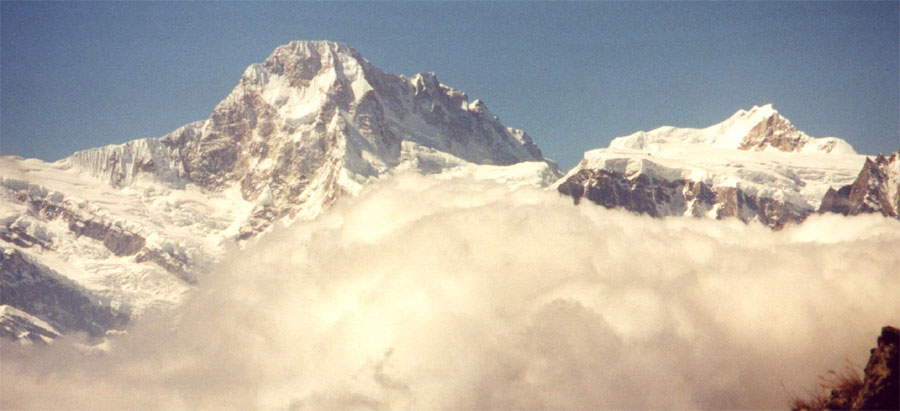 Himal Chuli from Buri Gandaki Valley on Manaslu Circuit