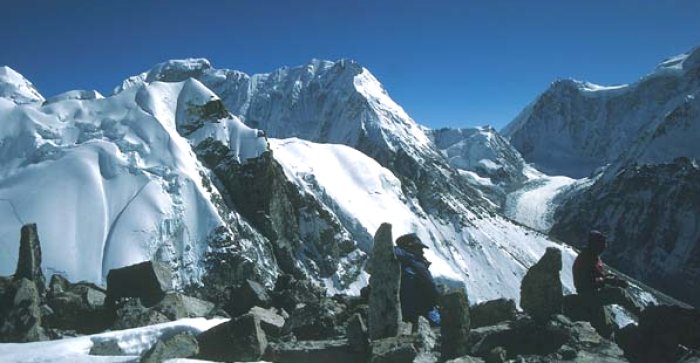 Jongsong Glacier from above Pang Pema on Kangchenjunga Region Trek