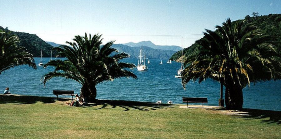 Waterfront at Picton in South Island of New Zealand