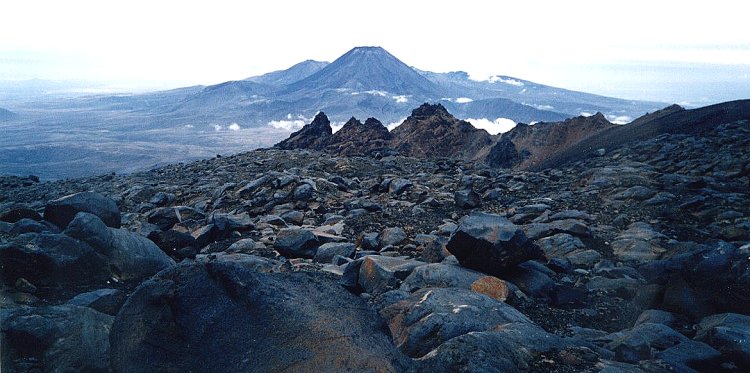Mount Ngauruhoe on ascent of Mount Ruapehu in Tongariro National Park