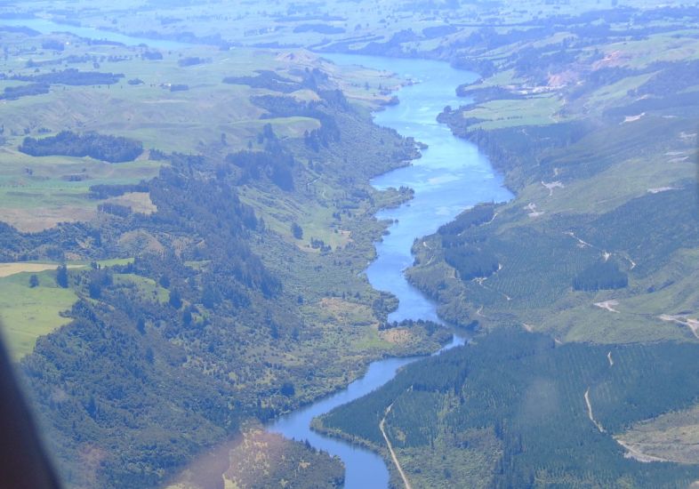 Aerial View of the Waikato River