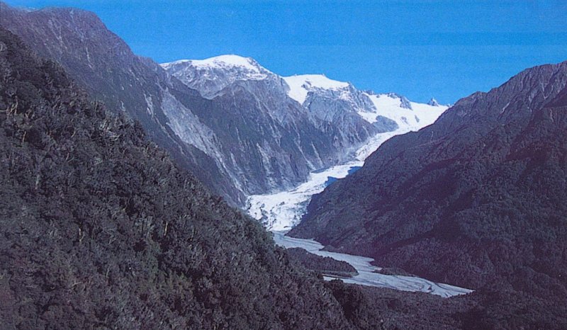 Fox Glacier on the South Island of New Zealand