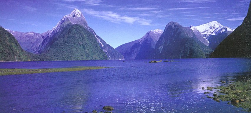 Milford Sound in Fjordland of the South Island of New Zealand
