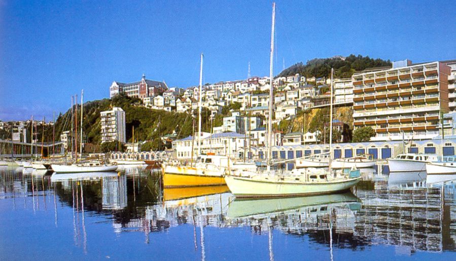 Harbour at Wellington on North Island of New Zealand