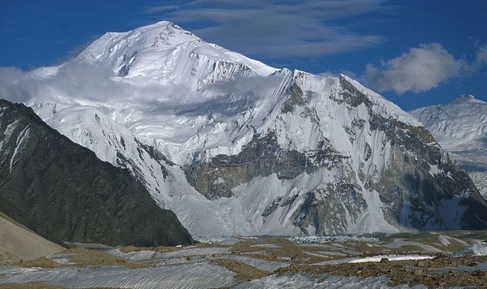 Baltoro Kangri from Concordia in the Karakorum Mountains of Pakistan