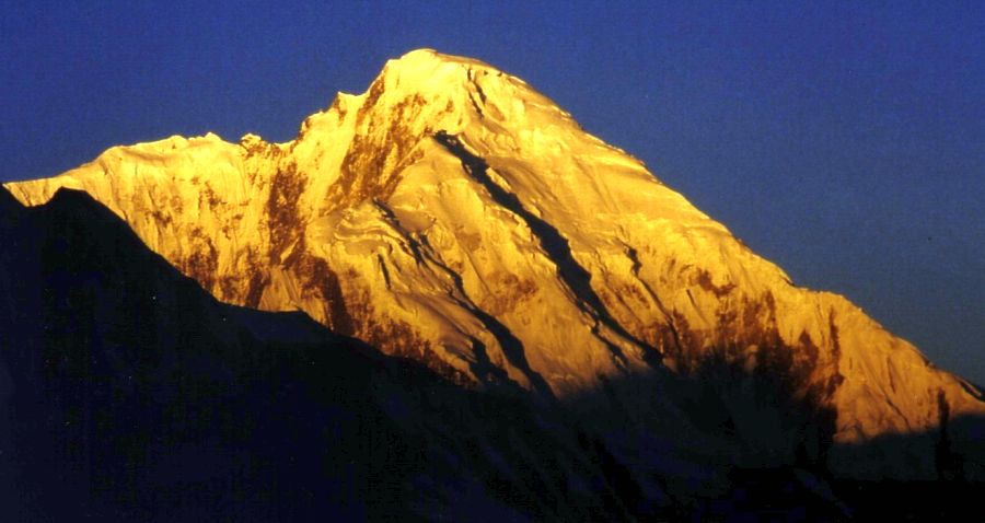 The Seven Thousanders - Sunset on Diran Peak ( 7266m ) in the Karakorum Mountains of Pakistan