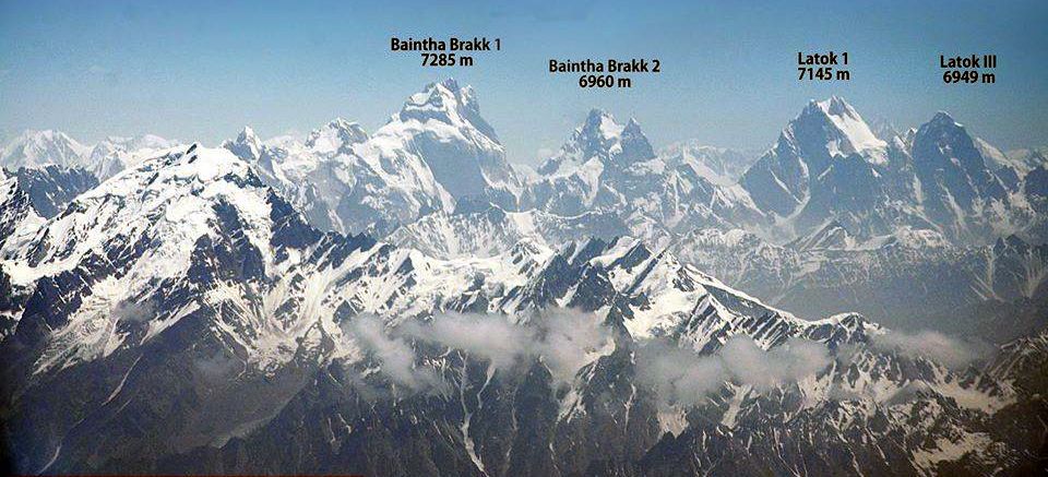 The Seven Thousanders - Baintha Brakk / Ogre ( 7285m ) and Latok I and II in the Karakorum Mountains of Pakistan