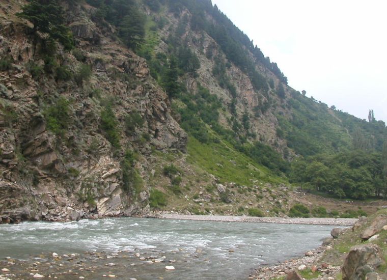 Kunhar River in the Kaghan Valley in the Pakistan Karakoram