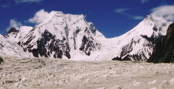 The Seven Thousanders - Praqpa Ri ( 7156m ) and Skil Brum ( 7350m ) in the Karakorum Mountains of Pakistan