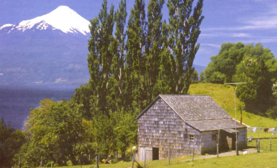 Osorno volcano in Andes of Chile