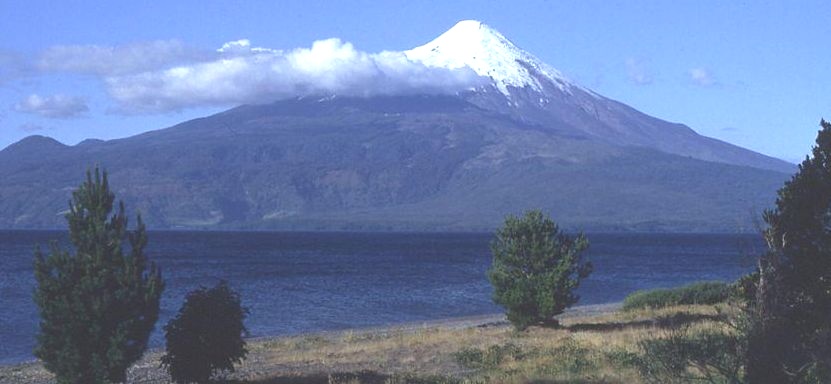 Osorno volcano in Andes of Chile