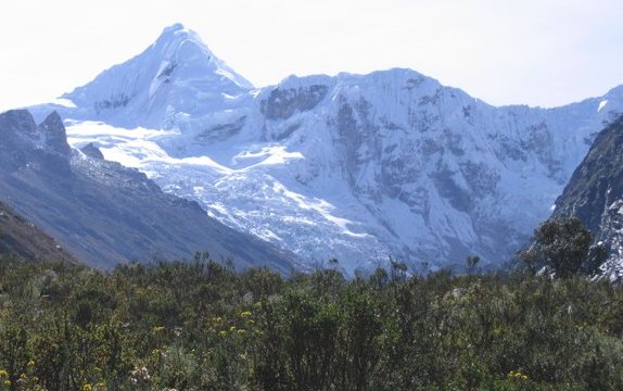 Ishinca Velly and Tocllaraju in the Cordillera Blanca of the Peru Andes