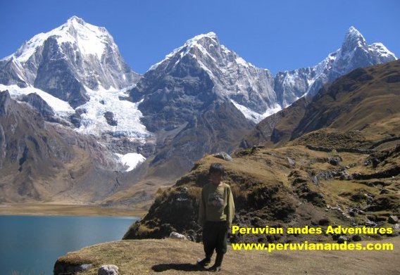 Carhuacocha in Cordillera Huayhuash of the Andes of Peru