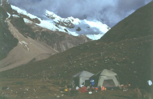 Mountain camp above Huaraz in Peru