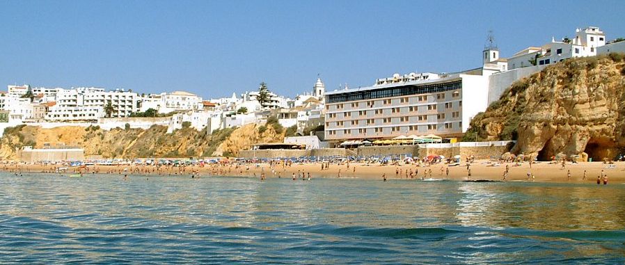 Waterfront at Albufeira in The Algarve in Southern Portugal