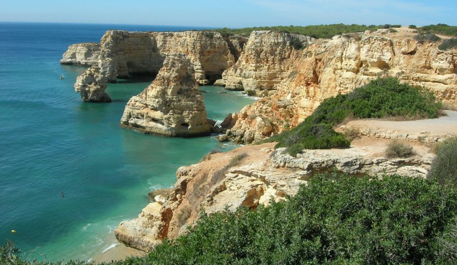 Praia da Marinha in The Algarve in Southern Portugal