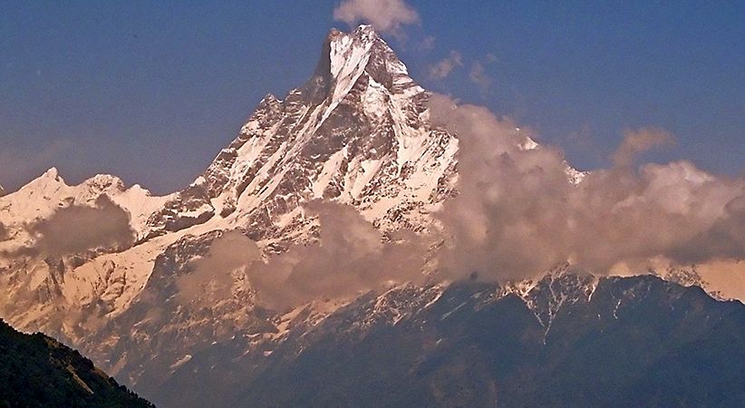 Mt.Macchapucchre ( The Fishtail Mountain ) in the Nepal Himalaya